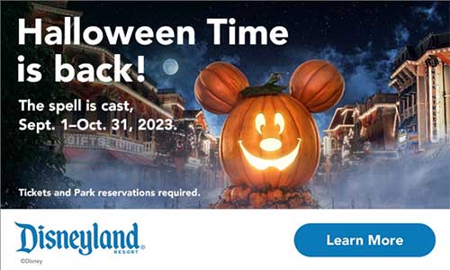 Halloween Time is back! The spell is cast Septembr 1st through October 31st 2023 at Disneyland.